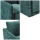 Green Blue Velvety Soft Channel Tufted Swivel Accent Chair 